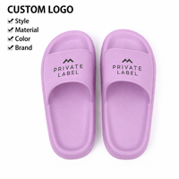 Sandales à logo personnalisé en EVA à bande large, bout ouvert, dessus texturé, semelle épaisse de 4 cm, semelle chevrons, OEM ODM, emballage personnalisé