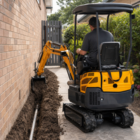 Ekspor Excavator Mini 1,5 Ton, Mesin Kubota Bersertifikasi EPA & CE untuk Konstruksi & Lanskap