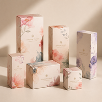 Boîtes d'emballage personnalisées avec gravure de logo, boîtes pliables en carton blanc à double rabat pour cosmétiques en couleur