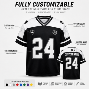 Custom Retro American Football Jersey Short Sleeve Printed High Quality Streetwear Vintage Game Day <b>Fan</b> Apparel - Product Image 6