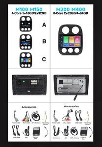 MEKEDE Contrôle vocal Android 4 cœurs Écran 2.5D IPS Vidéo de voiture pour JEEP Compass 2010 2012 2013 2014 2015 2016 -2019 <span class=keywords><strong>GPS</strong></span> BT Radio - Product Image 2