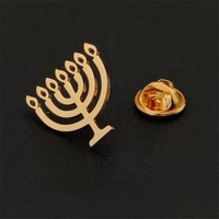 Yiwu Aceon – bijoux en acier inoxydable pour hommes, cadeau, dieu, Shabbat, élément, épingle à papillon, Menorah, boucle, broche