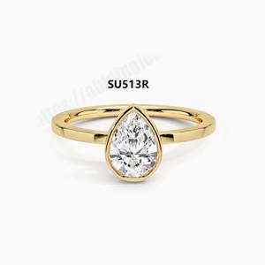 แหวนแต่งงาน1กะรัตเพชรโมอิสซาไนท์ S925แบบเรียบง่ายแหวนหมั้นเกรดสูงไม่มีสี - Product Image 5