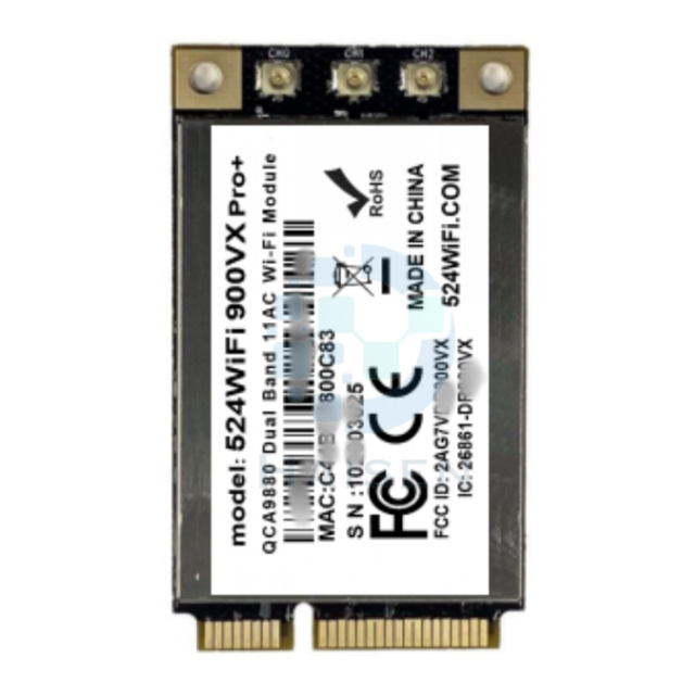 HAISHEN QCA 9880 524WiFi 900VX ProPlus 3*3 MIMO 802.11ac Mini PCIe Wi-Fi Module Dual Band 2,4GHz / 5GHz QCA 9880 900VX
