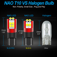 Bombilla LED NAO T10 W5W 168 194 Canbus para Interior de Coche, Lámpara de Lectura 3030, Luz Interior para Auto, Bombilla LED T10