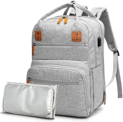 Bolsa de fraldas para gêmeos extra grande, bolsa transformável para bebês, mochila de viagem com fraldas para bebês, espaçosa o suficiente