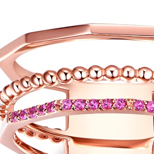 แหวนเงินแท้ 925 ประดับเพชรซิคอนจาก UM Jewelry ดีไซน์โดดเด่น ขัดเงาอย่างประณีต เหมาะสำหรับขายส่ง ของขวัญงานเลี้ยง งานครบรอบ หรืองานแต่งงาน - Product Image 3