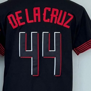 Maillot de baseball cousu de qualité supérieure <span class=keywords><strong>Elly</strong></span> De La Cruz Black City Connect, prêt à être expédié - Product Image 1