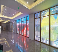 Film LED transparent flexible pour fenêtres, auto-adhésif, résolution 4K, luminosité 2000 cd, utilisation intérieure, affichage couleur intégrale