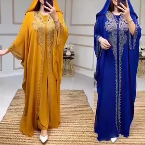 Elegant Plus Size Muslim Dress Rhinestone Burka From Indonesia Islamic Clothing For Women In Dubai Muslim Clothing