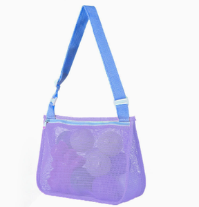 Bolsa de Playa de Malla Portátil con Diseño de Caricaturas para Niños, Ideal para Compras y Picnic - Product Image 1