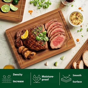 Ensemble de trois pièces <span class=keywords><strong>planche</strong></span> à découper en bambou double face carbonisé en bois massif pour <span class=keywords><strong>Amazon</strong></span> blocs à découper pour les aliments cuits à la maison - Product Image 4
