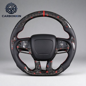 Volant en fibre de carbone forgé sur mesure avec éclairage LED pour Dodge Charger Sxt Rt Challenger SRT Hellcat Scat Pack 2016 2017 2018 2019 2020 - Product Image 5
