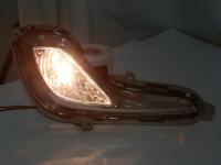 1 Ensemble de feux de jour à LED pour voiture avec feux de brouillard et clignotants jaunes DRL pour Hyundai Accent 2012 2013 2014 2015 2016 2017