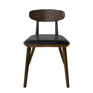 كرسي طعام من الخشب الصلب يتميز بأرداف خشبية قوية ومسند للظهر كراسي خشبية يمكن التفاوض عليها ككراسي طاولة طعام من الخشب الصلب