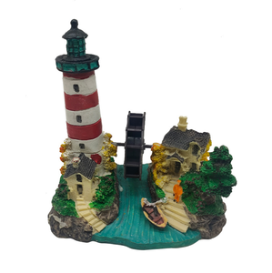 Aquarium Decoratie Aquarium Ornament Hars Kleine Vuurtoren Oceaan Serie Mediterrane Kleine Vuurtoren - Product Image 2