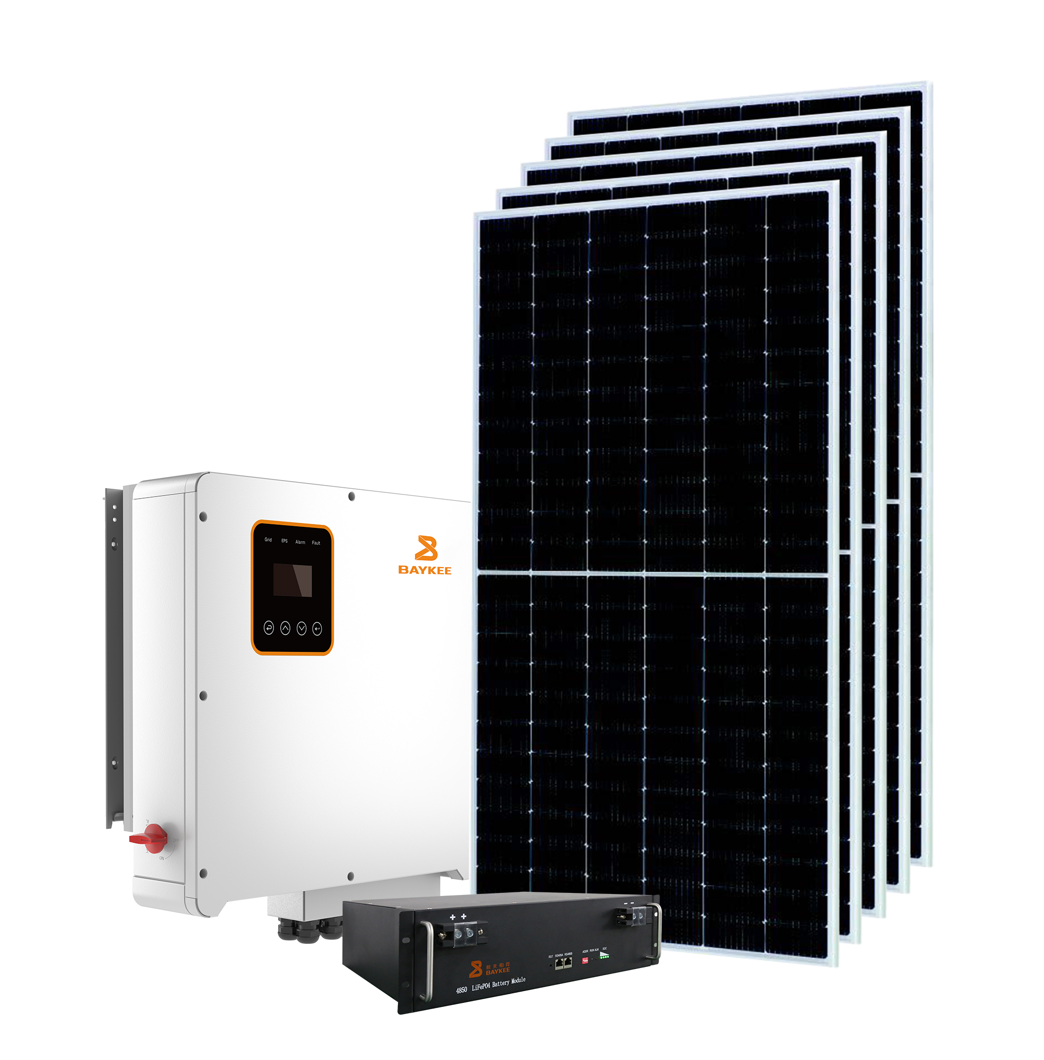 Inversores solares productos de energía renovable con batería LiFePO4 trifásico híbrido 8KW 10kW Sistema Solar para uso doméstico