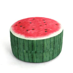 Personalizada de fábrica nuevo diseño popular diseño de fruta redonda PUF escabel otomano taburete para niños