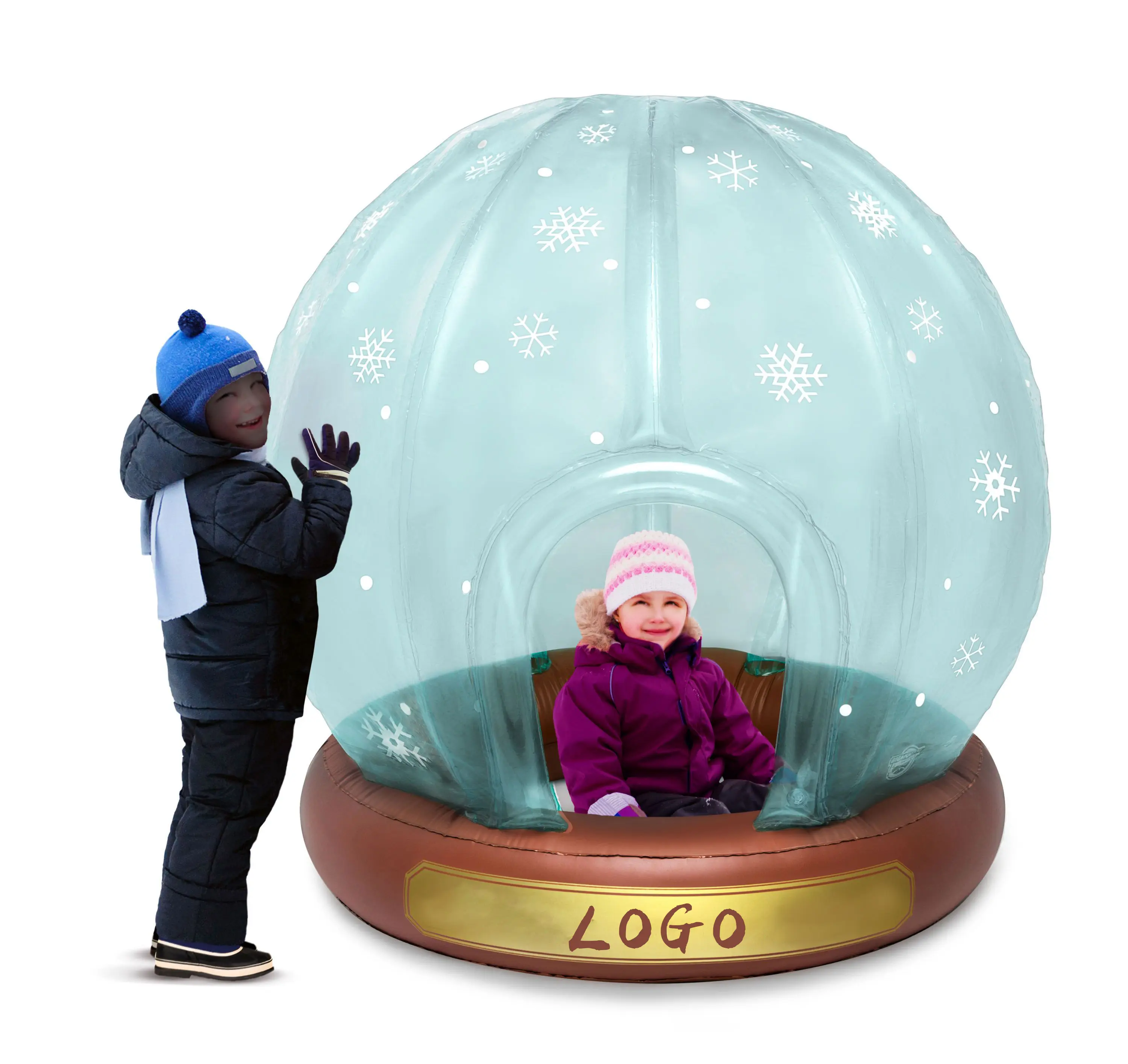 Grande giocattolo gonfiabile della neve all'aperto di Winter Fort del globo gonfiabile della neve