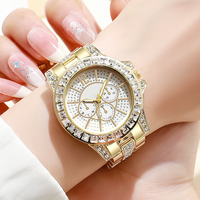 Montre Hip Hop Diamant Homme, Bracelet Maille Cubaine, Montre Décontractée Femme, Montres en Cristal, Bijoux Rapper pour Homme YuSa1480