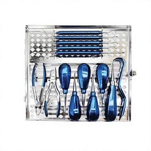 Juego de Instrumentos Quirúrgicos Dentales Azules, Esterilizables, Manuales, Veterinarios, con Estuche de Almacenamiento de Aleación de Aluminio - Product Image 4