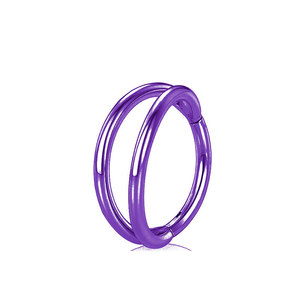 Piercing orecchino G23 titanio doppio cerchio incernierato segmento anello elica anello di Piercing ad alta gioielleria - Product Image 6