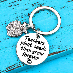 Chi Hang regalo speciale forTeacher <span class=keywords><strong>portachiavi</strong></span> in acciaio inossidabile-strass Apple Tree Charms <span class=keywords><strong>portachiavi</strong></span> accessori per auto <span class=keywords><strong>portachiavi</strong></span> - Product Image 4