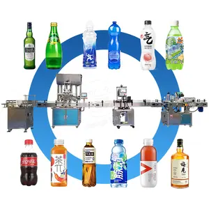 ORME能量饮料果汁自动液态水灌装机价格瓶灌装封盖标签机