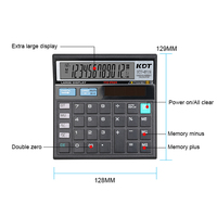 Calculatrice de bureau portable à écran LCD à 12 chiffres en plastique meilleur produit de bureau et scolaire avec fonctions standard
