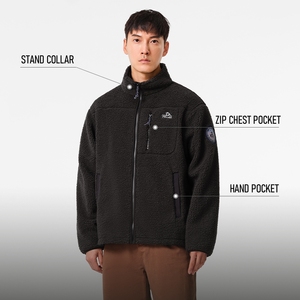 Giacca in <span class=keywords><strong>Pile</strong></span> Pelliot con Collo Alto per Donna, Giacca Antivento e Calda da Esterno AW 440g per Uomo - Product Image 4