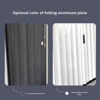 Porte de protection rétractable en alliage d'aluminium blanc, design gain de place