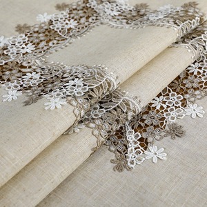 Đơn giản thanh lịch thiết kế nhà hàng bảng vải cho bảng hình chữ nhật hemstitch linen in ren thêu cửa hàng quần áo đám cưới - Product Image 3