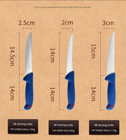 Couteau à désosser professionnel pour boucherie Acier inoxydable forgé 40Cr13 de haute précision pour le désossage de la viande et l'utilisation du chef