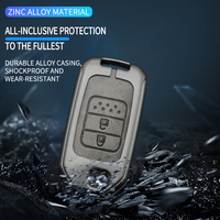 Accessoires de mode porte-clés en métal, étui de protection pour clé de voiture en alliage de zinc, étui intelligent étanche pour clé de voiture Civic City Accord CRV, vente chaude