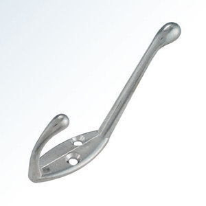 Patère murale double à finition métallique multi-usage, organisateur polyvalent pour entrée, chambre et salle de bain - Product Image 5
