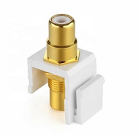 Catégorie de produits Adaptateur femelle RCA Keystone Jack plaqué or Coupleur en ligne Connecteurs muraux de montage sur panneau de sortie