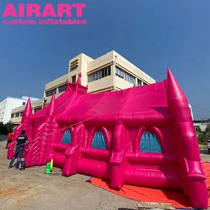 Tente d'église gonflable d'accessoires extérieurs de mariage sur mesure, palais d'église rose gonflable - Product Image 1