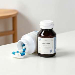 Plastic Pill Bottle Wide Mouth Supplement <b>Container</b> Closure Bottle <b>for</b> <b>Tablets</b> Capsules - Product Image 2
