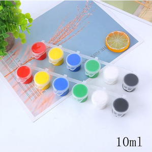 <span class=keywords><strong>Pintura</strong></span> acrílica con pincel para niños, <span class=keywords><strong>pintura</strong></span> acrílica líquida lavable no tóxica, 5ml, 6 colores - Product Image 3