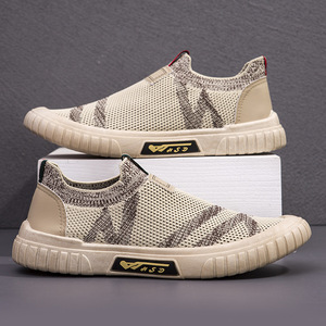 รองเท้าถุงเท้าแบบสวม 2025 ฤดูร้อน ผ้าตาข่าย ระบายอากาศได้ดี สไตล์ลำลอง สำหรับผู้ชาย - Product Image 3