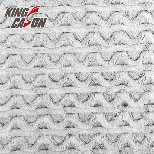 KINGCASON Nouveaux arrivages Pantoufles croisées en fourrure de lapin en tissu pelucheux confortable doux et durable gris imprimé brosse - Product Image 1