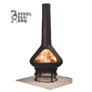 Familie Gebruik Tuin Firepits Schatten Moderne Outdoor Haard Kamado Bbq Grill Hout Vuurkorf Mexicaanse Chimenea Klei Chiminea