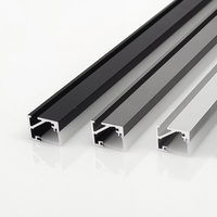 Tube carré en aluminium, profilé oblique lumineux en alliage, éclairage de tiroir, abat-jour en PC en forme de L, moulure d'angle de plafond, éclairage LED T5 anodisé