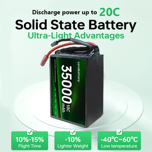 CEBATTERY 6S 12S 24S FPV Drone pili 30000mah 35000mah 36000mah 37000mah 38000mah katı hal pil FPV teslimat Drone için - Product Image 4