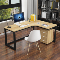 Escritorio de Computadora en Forma de L para Oficina Individual, con Gabinete de Almacenamiento Móvil, Muebles para Estudio en Casa, Venta al Por Mayor