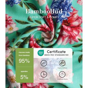 Vestido Midi Casual de Manga Larga con Cuello en V y Estampado Floral para Mujer, Cintura Alta, Corte en A, Viscosa de Bambú, Tallas S a XXL - Product Image 3