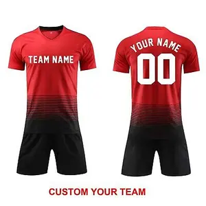 Camiseta de fútbol con impresión personalizada por sublimación, uniformes, ropa deportiva, conjunto de entrenamiento de equipo, camisetas de fútbol