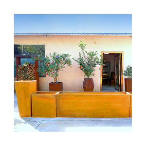 Jardinière de fleurs en acier, carré moderne - Product Image 2