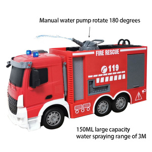 Camión <span class=keywords><strong>de</strong></span> <span class=keywords><strong>Bomberos</strong></span> <span class=keywords><strong>de</strong></span> Metal a Escala 1:24 <span class=keywords><strong>de</strong></span> 2.4GHz, Juguete RC para Niños con Luces, Música, Control Remoto, Bomba <span class=keywords><strong>de</strong></span> Agua, Alcance <span class=keywords><strong>de</strong></span> 30m, Listo para Usar - Product Image 2