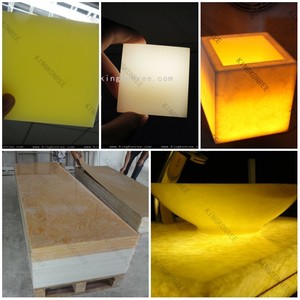 Bề Mặt Được Đánh Bóng Mờ Nhựa Panel Nhân Tạo Acrylic Rắn Bề Mặt Đá Cẩm Thạch - Product Image 3